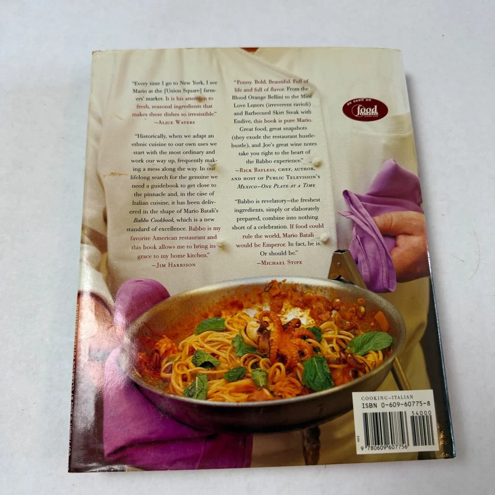 Mario Batali The Babbo Cookbook First Edition Hardcover Italian‎ Recipes 2002